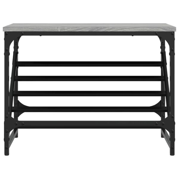 vidaXL Shoe Rack Grey Sonoma 60x30x45 cm Engineered Wood