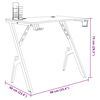 vidaXL Gaming Desk with Y Shape Legs Black 90x60x75 cm