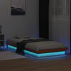 vidaXL LED Bed Frame without Mattress Wax Brown 100x200 cm Solid Wood