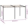 vidaXL Gazebo with Retractable Roof 400x300x233 cm Cream