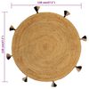 vidaXL Braided Area Rug with Tassels 120 cm Jute Round