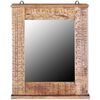 vidaXL Vanity Cabinet with Mirror and 2 Side Cabinets Solid Mango Wood