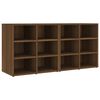 vidaXL Shoe Cabinets 2 pcs Brown Oak 52,5x30x50 cm