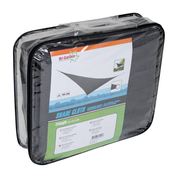 Bo-Camp Shade Cloth Triangle Anthracite 3.6x3.6x3.6 m