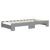 vidaXL Daybed with Trundle and Drawers Light Grey 90x190 cm Fabric