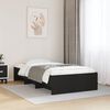 vidaXL Bed Frame without Mattress Black 75x190 cm Small Single Engineered Wood