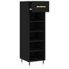 vidaXL Shoe Cabinet Black 30x35x105 cm Engineered Wood