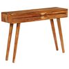 vidaXL Console Table Solid Acacia Wood with Carved Drawers 118x30x80cm