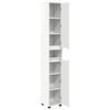 vidaXL Bathroom Cabinet with Shelf High Gloss White 30.5 x 30 x 195 cm