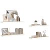 vidaXL Floating Wall Shelves 4 pcs Oak and White 90x23.5x3.8 cm MDF