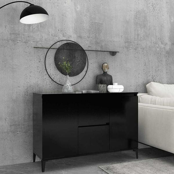 vidaXL Sideboard Black 102x35x70 cm Engineered Wood