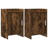 vidaXL Bedside Tables 2 pcs Smoked Oak 40 x 30 x 60 cm Engineered Wood