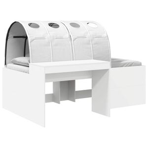 vidaXL Bed with Tunnel 3 pcs Artisian Oak and White Engineered Wood