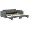 vidaXL Daybed with Trundle without Mattress Dark Grey 90x190 cm Single