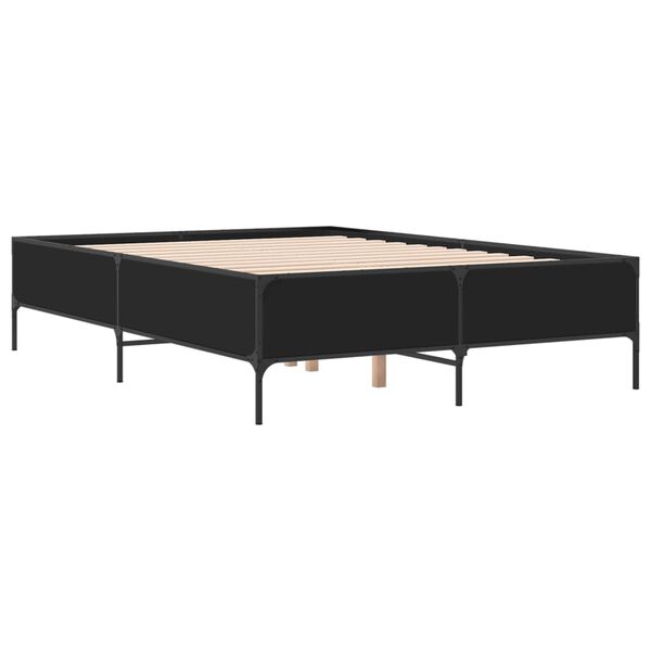 vidaXL Bed Frame without Mattress Black 160x200 cm