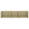 vidaXL CD Wall Shelf Sonoma Oak 75x18x18 cm Engineered Wood