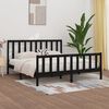 vidaXL Bed Frame without Mattress Black 200x200 cm Solid Wood