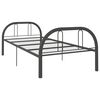 vidaXL Bed Frame without Mattress Grey Metal 90x200 cm