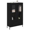 vidaXL Highboard Corona Black Oak 69.5 x 31 x 115 cm Engineered Wood
