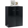 vidaXL Sideboard High Gloss Black 60x30x75 cm Engineered Wood