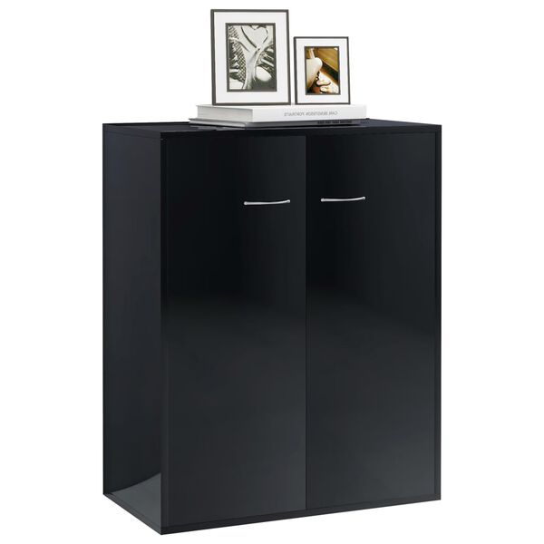 vidaXL Sideboard High Gloss Black 60x30x75 cm Engineered Wood