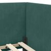 vidaXL Corner Bed Frame Dark Green 80 cm x 200 cm Fabric