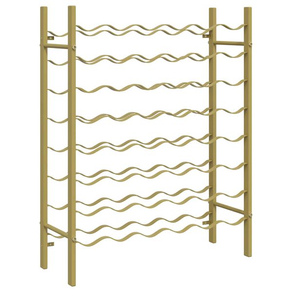 vidaXL Wine Rack for 48 Bottles Gold Metal