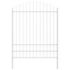 vidaXL Garden Fence 2 pcs White 170 x 225 cm Powder-Coated Steel