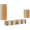 vidaXL TV Cabinet Set Wall-mounted 4 pcs Sonoma Oak Engineered Wood
