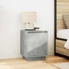 vidaXL Bedside Cabinets with LED Lights&nbsp;2 pcs Concrete Grey 38x34x50 cm