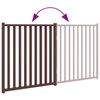 vidaXL Dog Gate Foldable 2 Panels Brown Oak 160 cm Solid Wood Fir