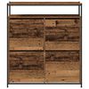 vidaXL Shoe Cabinet Old Wood 100 x 34 x 112 cm Engineered Wood