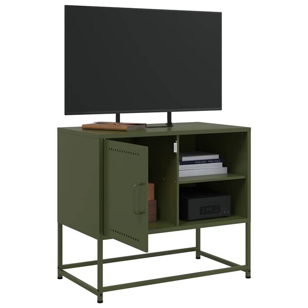 vidaXL TV Cabinet Olive Green 68x39x60.5 cm Steel