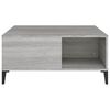 vidaXL Coffee Table Grey Sonoma 80x80x36.5 cm Engineered Wood