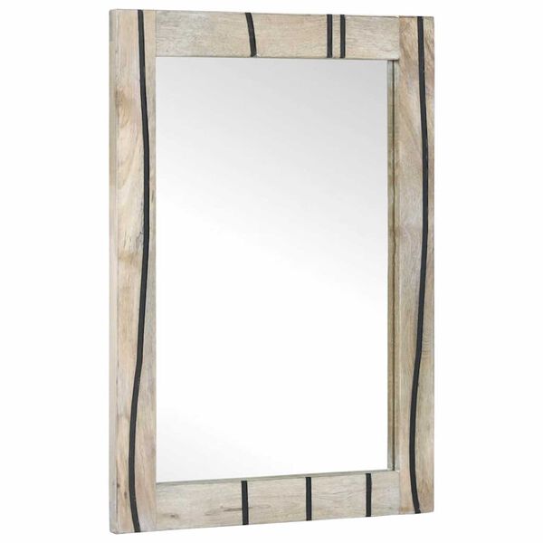 vidaXL Bathroom Mirror with Mirror Brown 70 x 50 x 2.5 cm