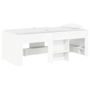 vidaXL Kids'High Bed Frame White 80 x 200 cm Engineered Wood