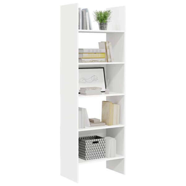 vidaXL Book Cabinet White 60x35x180 cm Engineered Wood