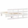 vidaXL Bed Frame with Headboard White 100 x 200 cm Solid Pine Wood