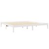 vidaXL Bookcase Bed without Mattress White 200x200 cm Solid Wood Pine