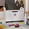 vidaXL Children Storage Bench White 62x40x46.5 cm MDF