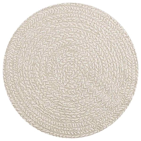 vidaXL Rug ZIZUR Cream &Oslash; 90 cm Jute Look Indoor and Outdoor