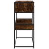 vidaXL Console Table Smoked Oak 90x35x80 cm Engineered Wood