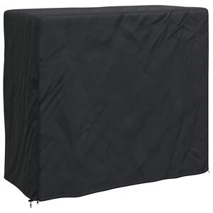vidaXL Firewood Rack Cover Plain Black 61 x 122 x 106 cm Fabric