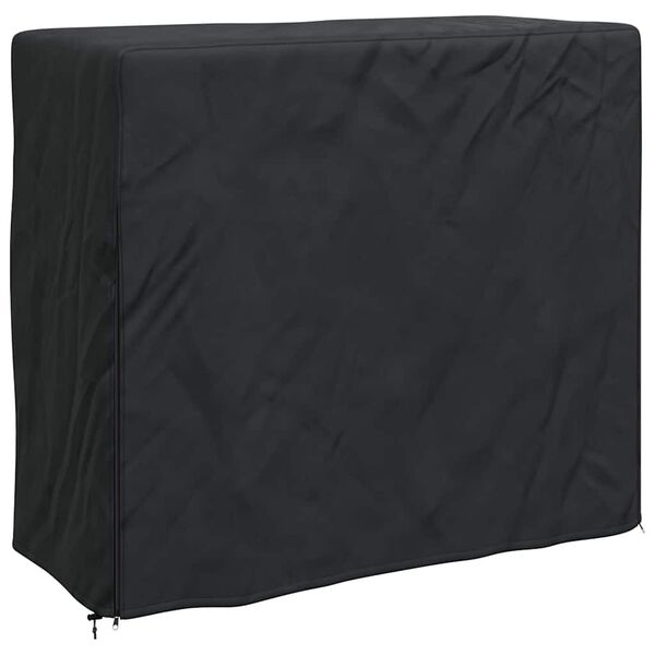 vidaXL Firewood Rack Cover Plain Black 61 x 122 x 106 cm Fabric