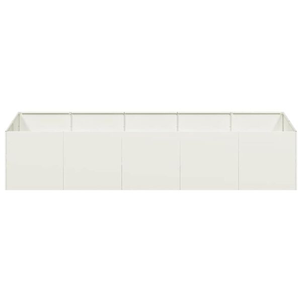 vidaXL Planter White 200x80x40 cm Steel