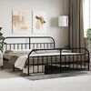 vidaXL Metal Bed Frame without Mattress with Footboard Black 200x200cm