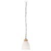 vidaXL Industrial Hanging Lamp White Iron & Solid Wood 23 cm E27