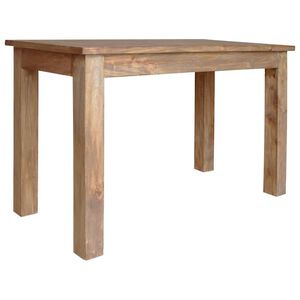 vidaXL Dining Table | Natural wood finish | Solid mahogany wood | 120x60x77 cm