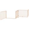 vidaXL Dog Gate with Door Foldable 12 Panels 960 cm Poplar Wood