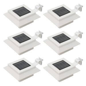 vidaXL Outdoor Solar Lamps 6 pcs LED Square 12 cm White